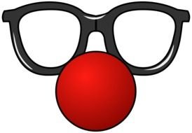 red nose and Sunglasses drawing