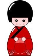 Asian Girl as a picture for clipart