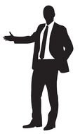 Clip art of businessman silhouette