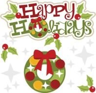 Happy Holidays Svg Cute
