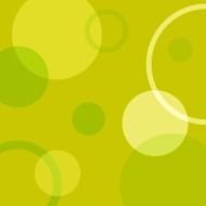 green background with yellow circles