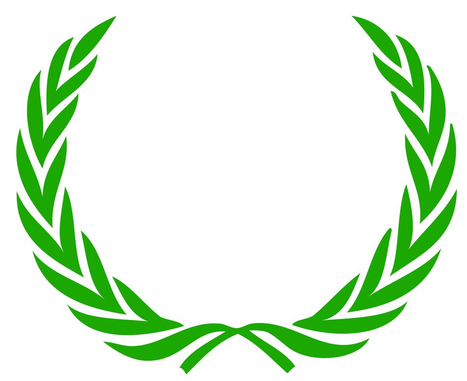 green Laurel Wreath drawing