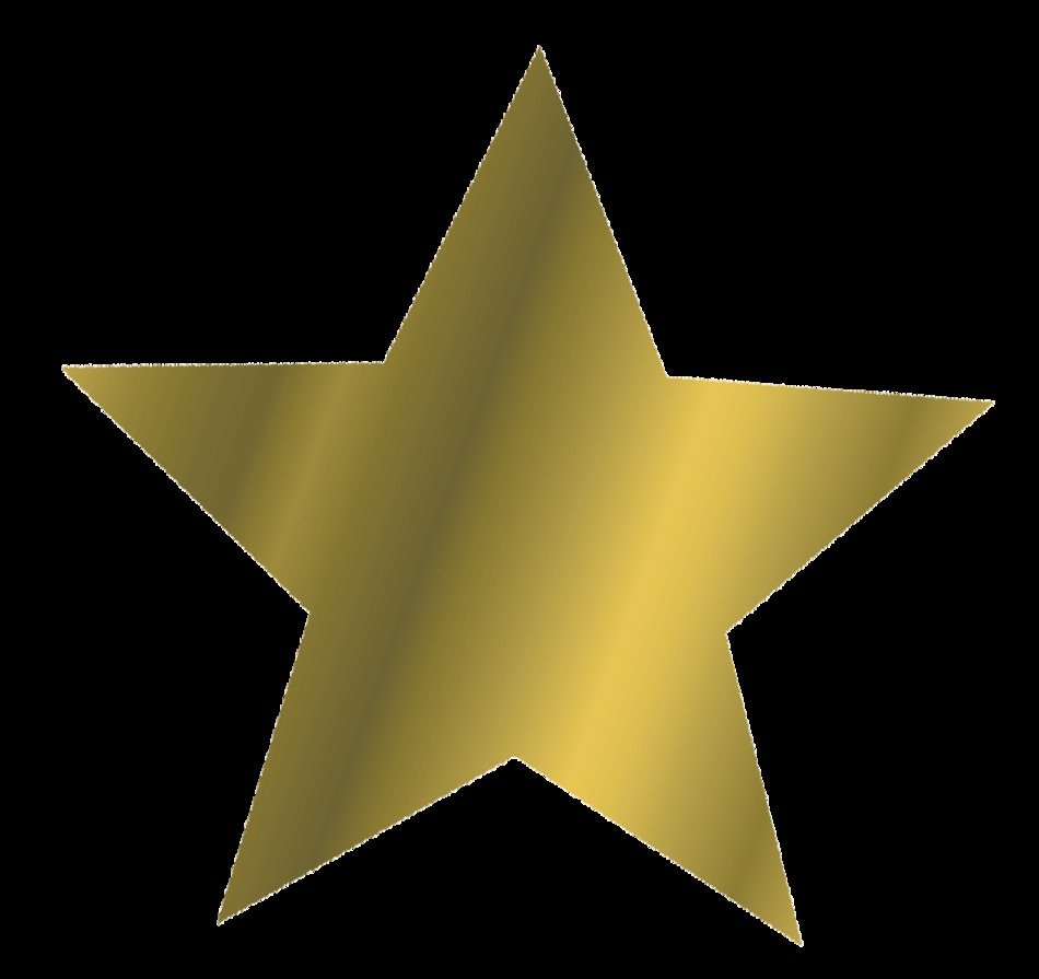 bronze star at black background
