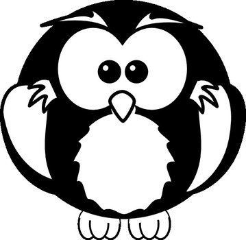 Black And White Owl At Clkercom Vector Online