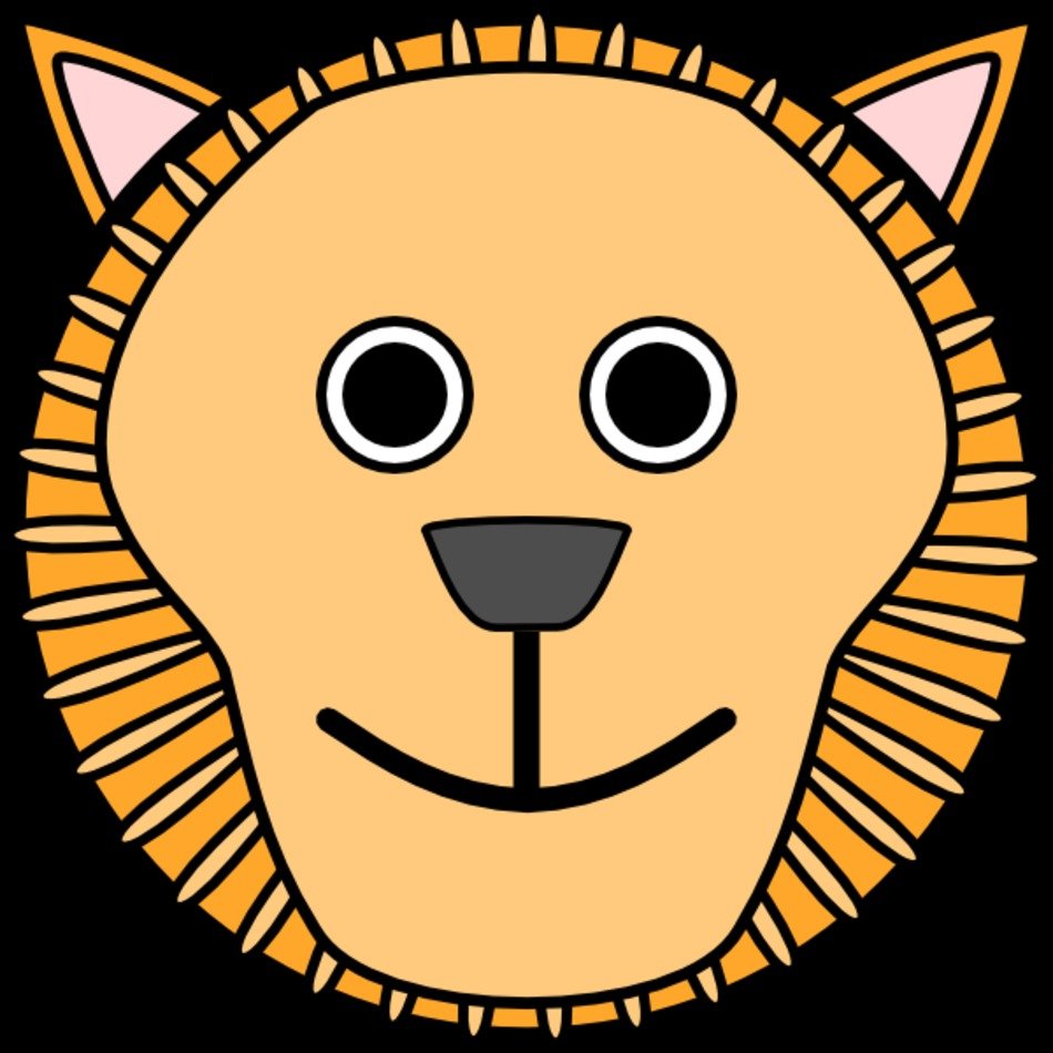 Lion Rounded Face At Clkercom Vector Online