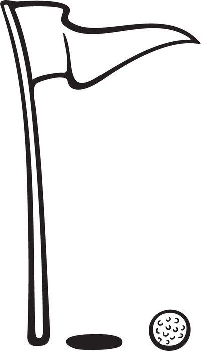 golf hole as a picture for clipart