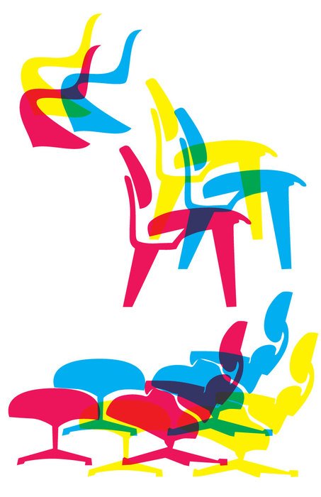 Eames Mid Century Modern Inspired Art Group Show
