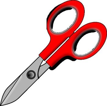 Pair Of Red Scissors At Clkercom Vector Online
