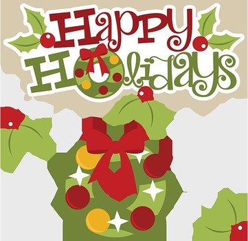 Happy Holidays Svg Cute