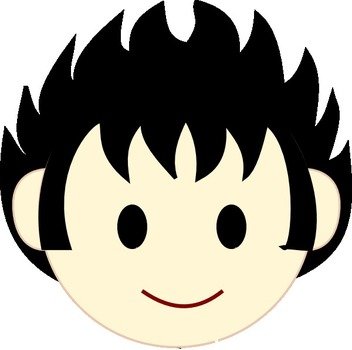 Boy Face Happy At Clkercom Vector Online Royalty