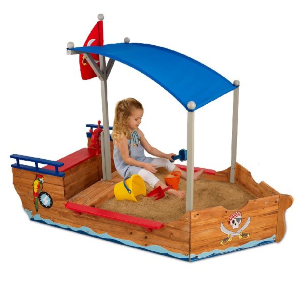 Pirate Outdoor Wooden Sandbox Boat The Frog And Princess