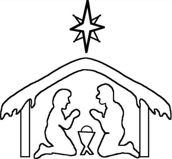 Sketch of the story of the birth of Christ free image download