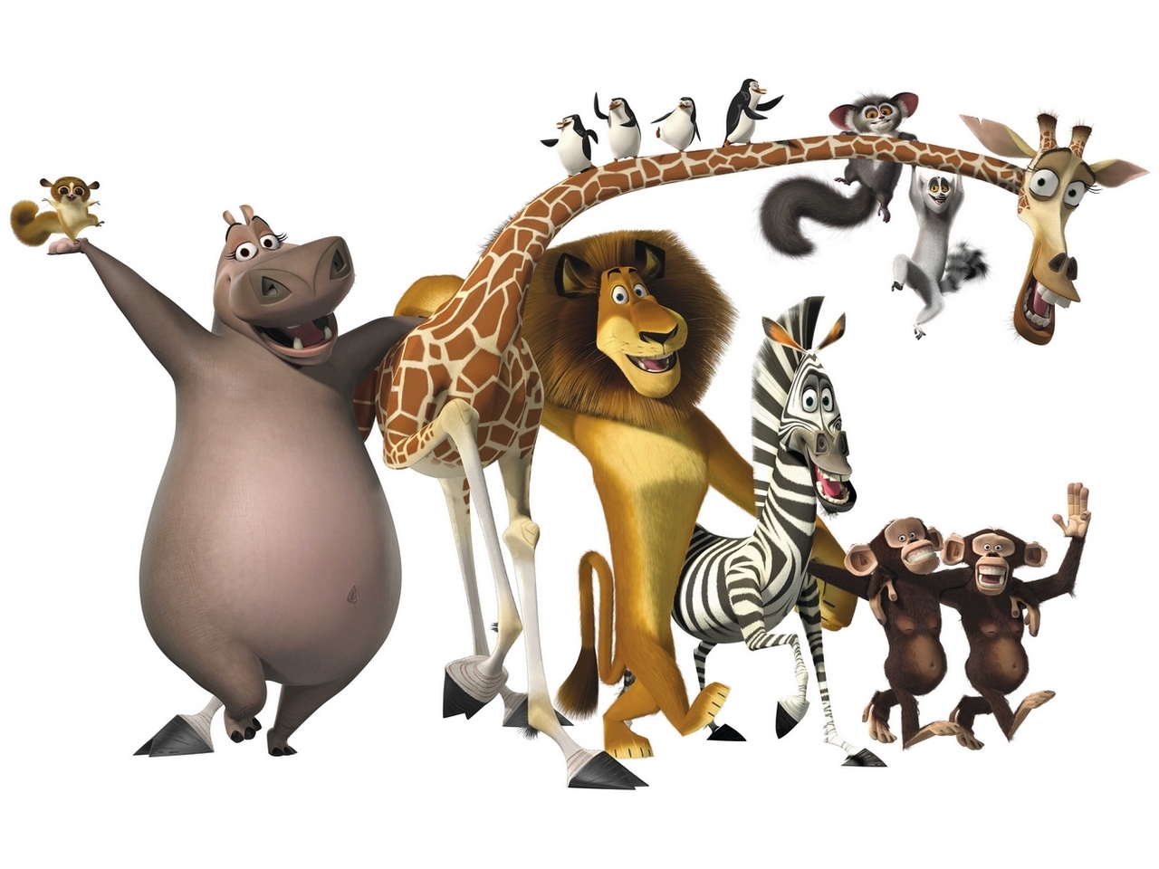Clipart of Madagascar Characters free image