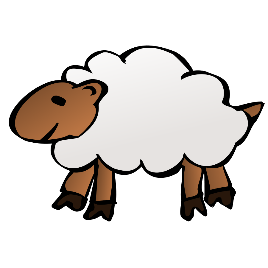 Brown and grey cartoon Sheep free image download