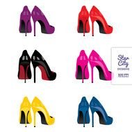 color High Heels Vector drawing