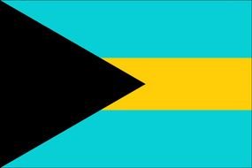 clipart of the Bahamas Flag