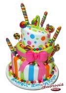 Clip art of Birthday present Cake