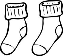 Clothing Pair Of Haning Socks At Clkercom Vector