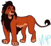 lion on a black background