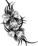 black and white tattoo tiger lily