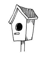 drawn birdhouse