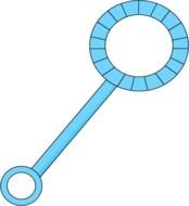 Angled Blue Bubble Wand Image To