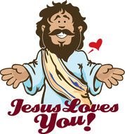 Jesus Loves You as a drawing