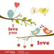 Items Similar To Love Birds 16 Png S Cute On Etsy