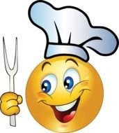 Smiley Cooking Chef drawing