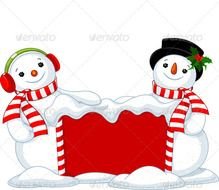 Graphicriver Christmas Board And Two Snowmen 6288841
