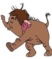 cartoon brown mammoth