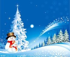 Snowman Scene drawing