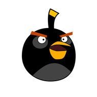 Angry Bird Black drawing