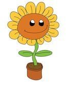 Happy Sunflower as clipart