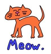 Cute "Meow Cat" clipart