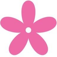 Beautiful drawing of the pink flower clipart