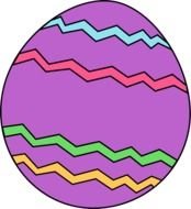 Purple Zig Zag Easter Egg Image With A