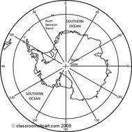 Black And White World Maps Southern Ocean Map 29mbw Classroom