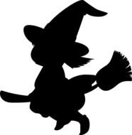 Witch Silhouette At Clkercom Vector Online N2
