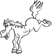 funny animated horse
