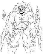 Hulk, fictional superhero, coloring page