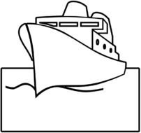 Ship Outline At Clkercom Vector Online Royalty