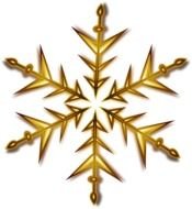 Gold Snowflake At Clkercom Vector Online Royalty N2