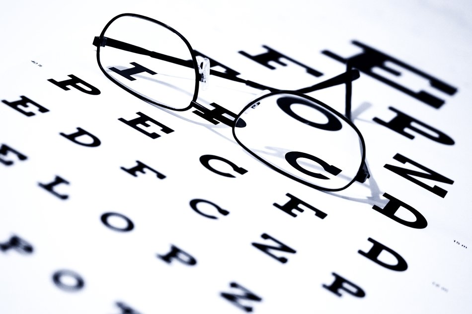 glasses and the alphabet drawing