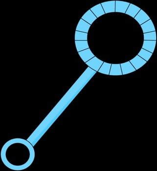 Angled Blue Bubble Wand Image To