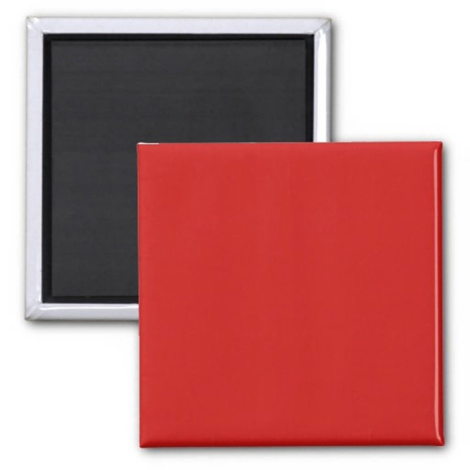 Poppy Red Trend Color Customized Template Blank Fridge Magnet