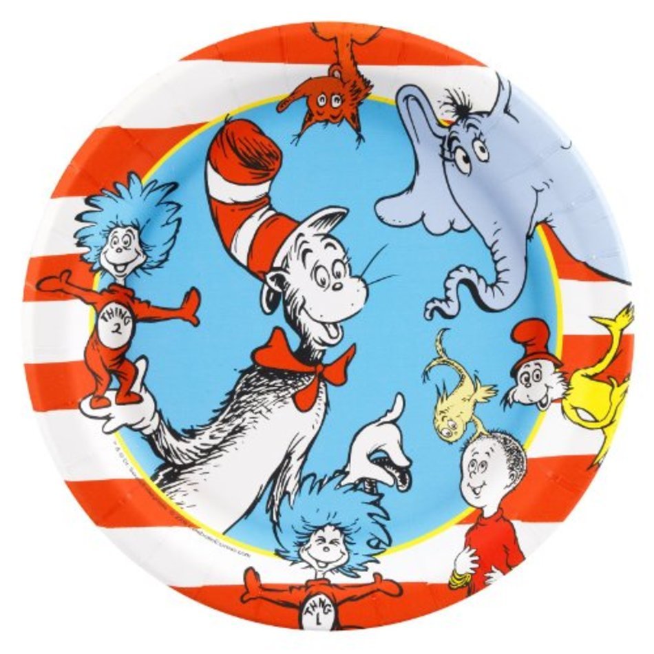 Dr Seuss Classic Book Characters 7 Dessert Plates 8 Pack