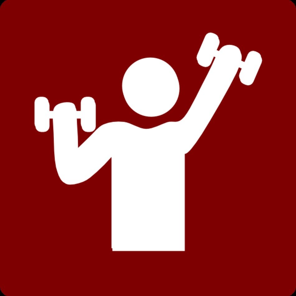 Icon Gym Red white At Clkercom Vector