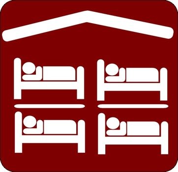 Hotel Motel Sleeping Accomodation Red white At
