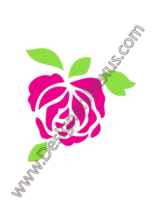 Single Rose With Leaves V2 Fashion Vector Graphic Designers Nexus